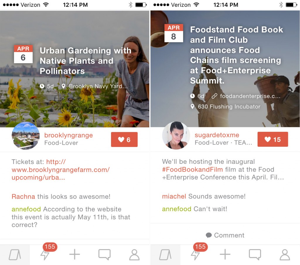 Anyone in the Foodstand community can post their own events with location, event date and time, and RSVP link via the Foodstand app, which is available as a free download for iPhone. (Android releases in late April 2016). Events automatically are updated on Foodstand's community calendar online as well, and the best events are shared in a weekly email. 